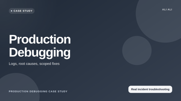 Production Debugging