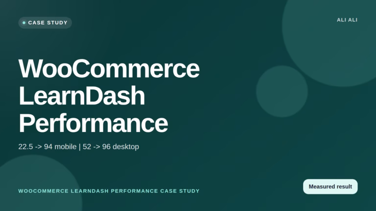 WooCommerce LearnDash Performance
