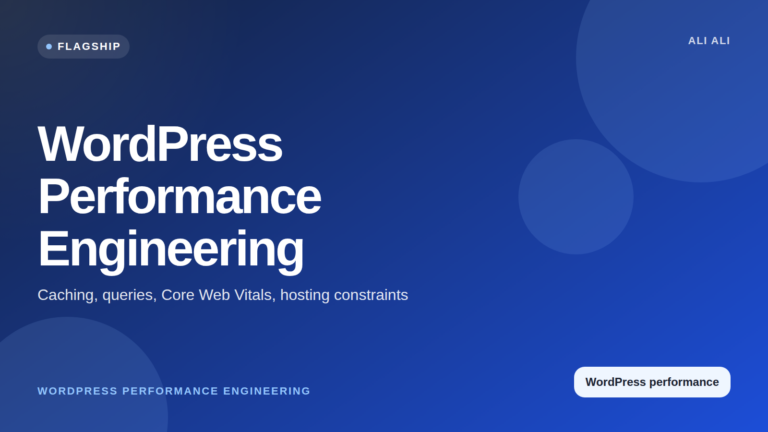 WordPress Performance Engineering