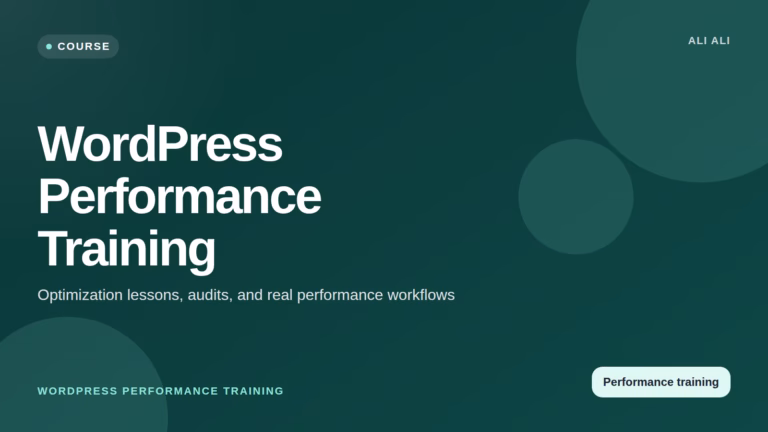WordPress Performance Training