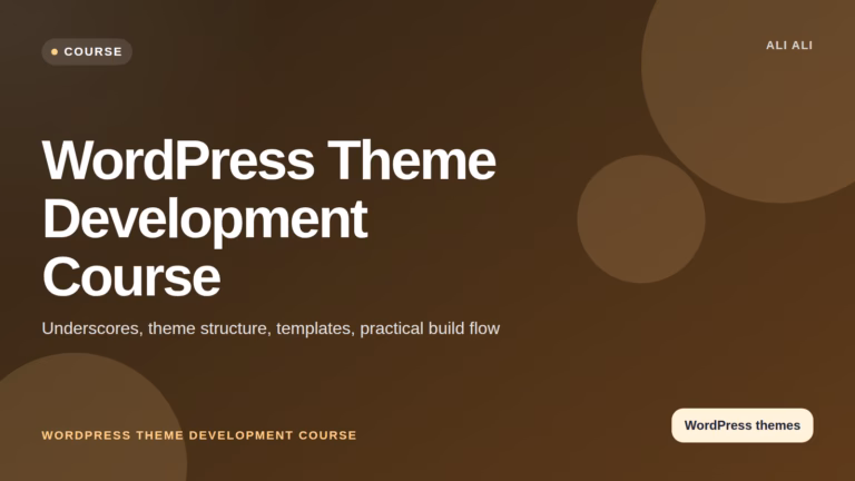 WordPress Theme Development Course